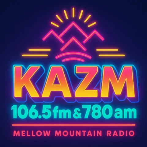 KAZM neon logo